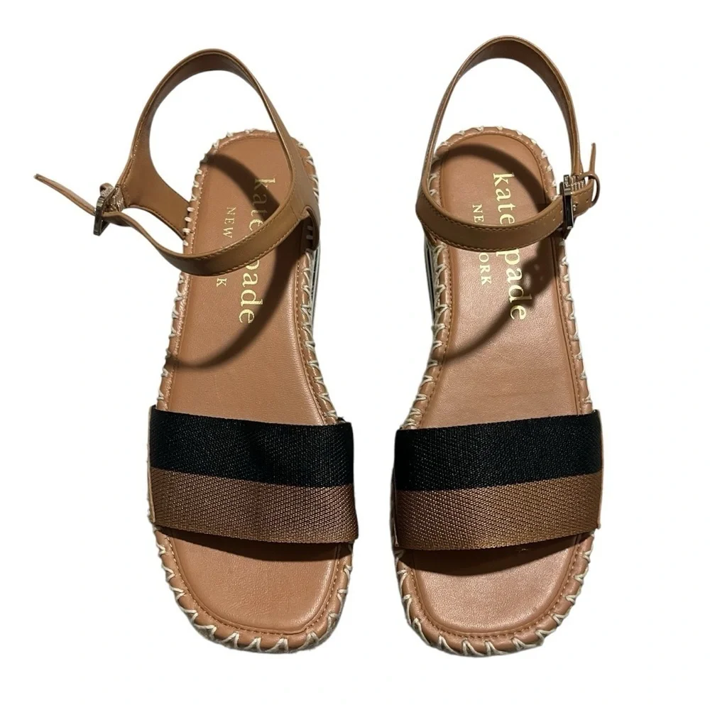 Kate Spade Picnic Platform Sandal Size 9 Ankle Strap Leather